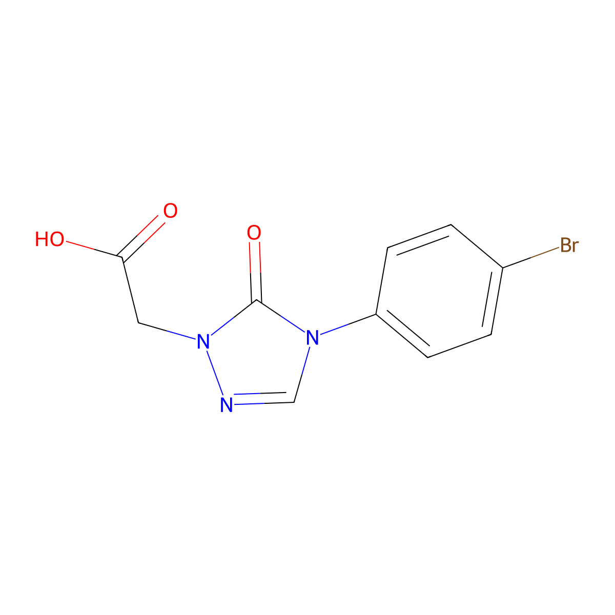 2-[4-(4-bromophenyl)-5-oxo-4,5-dihydro-1H-1,2,4-triazol-1-yl]acetic acid molecular structure, CAS 339018-24-5