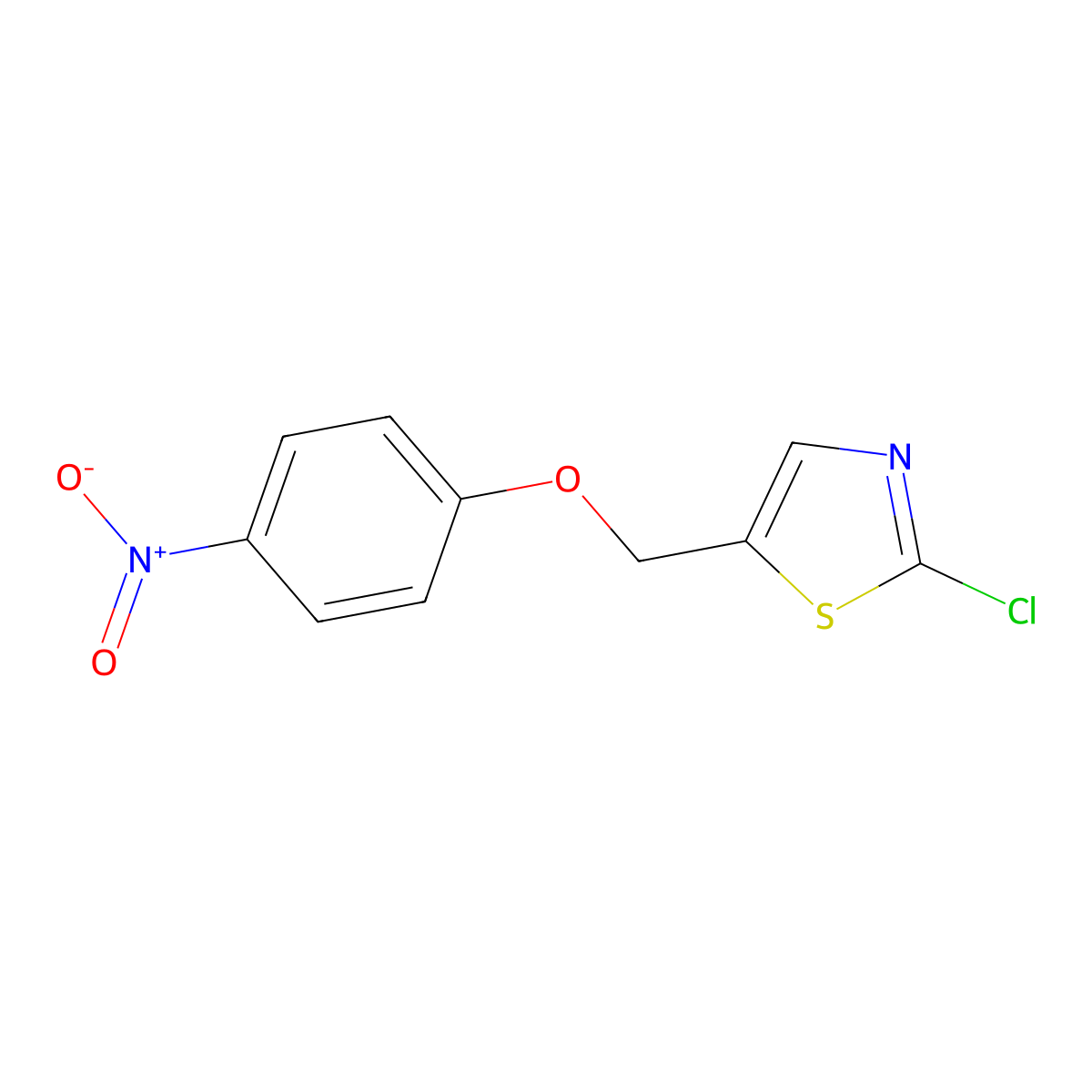 2-Chloro-5-[(4-nitrophenoxy)methyl]-1,3-thiazole molecular structure, CAS 339018-26-7