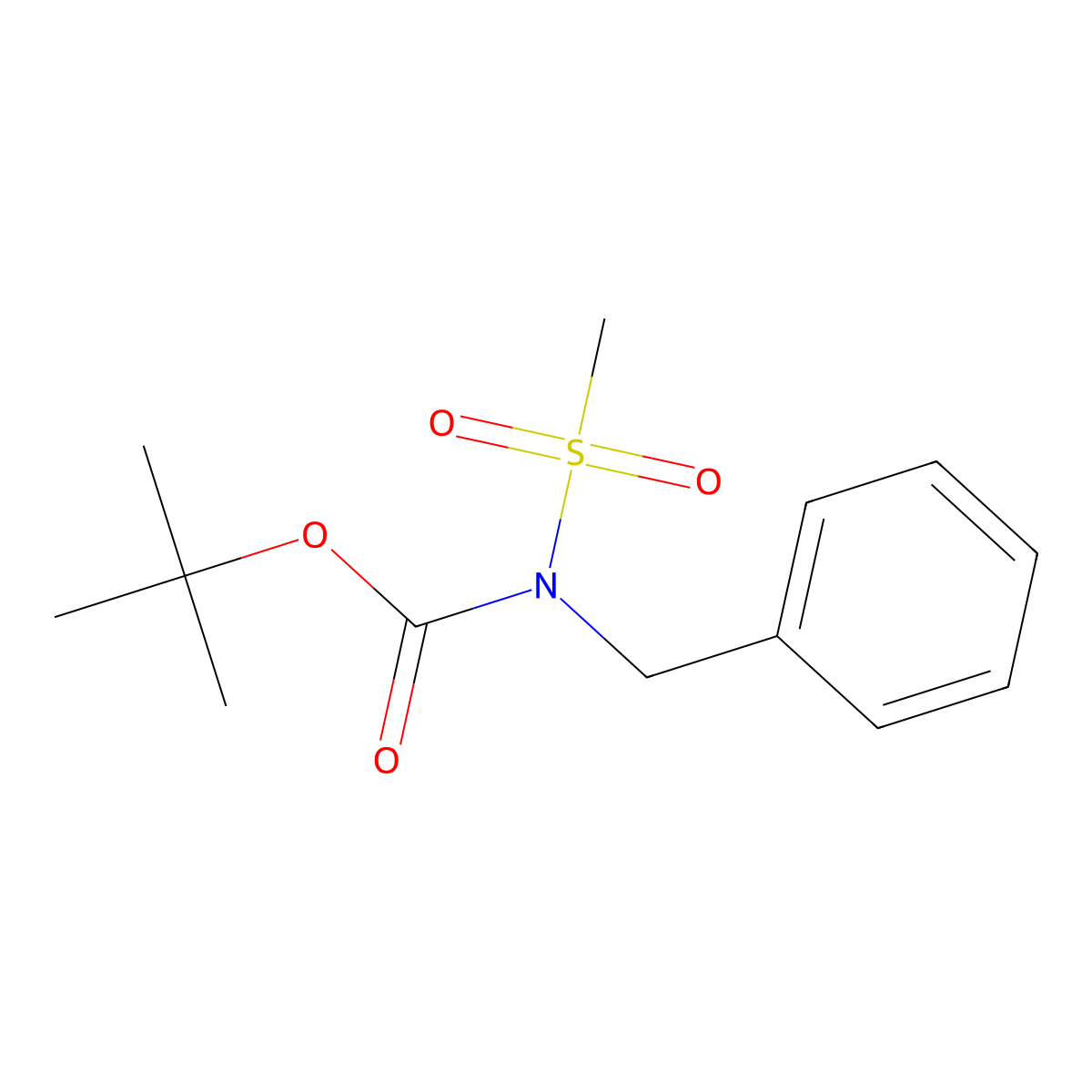 tert-butyl N-benzyl-N-(methylsulfonyl)carbamate molecular structure, CAS 339018-32-5