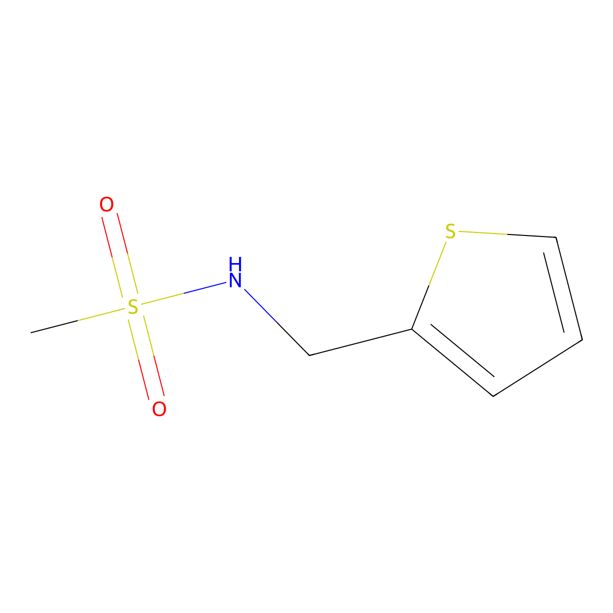 N-(thiophen-2-ylmethyl)methanesulfonamide molecular structure, CAS 339018-33-6