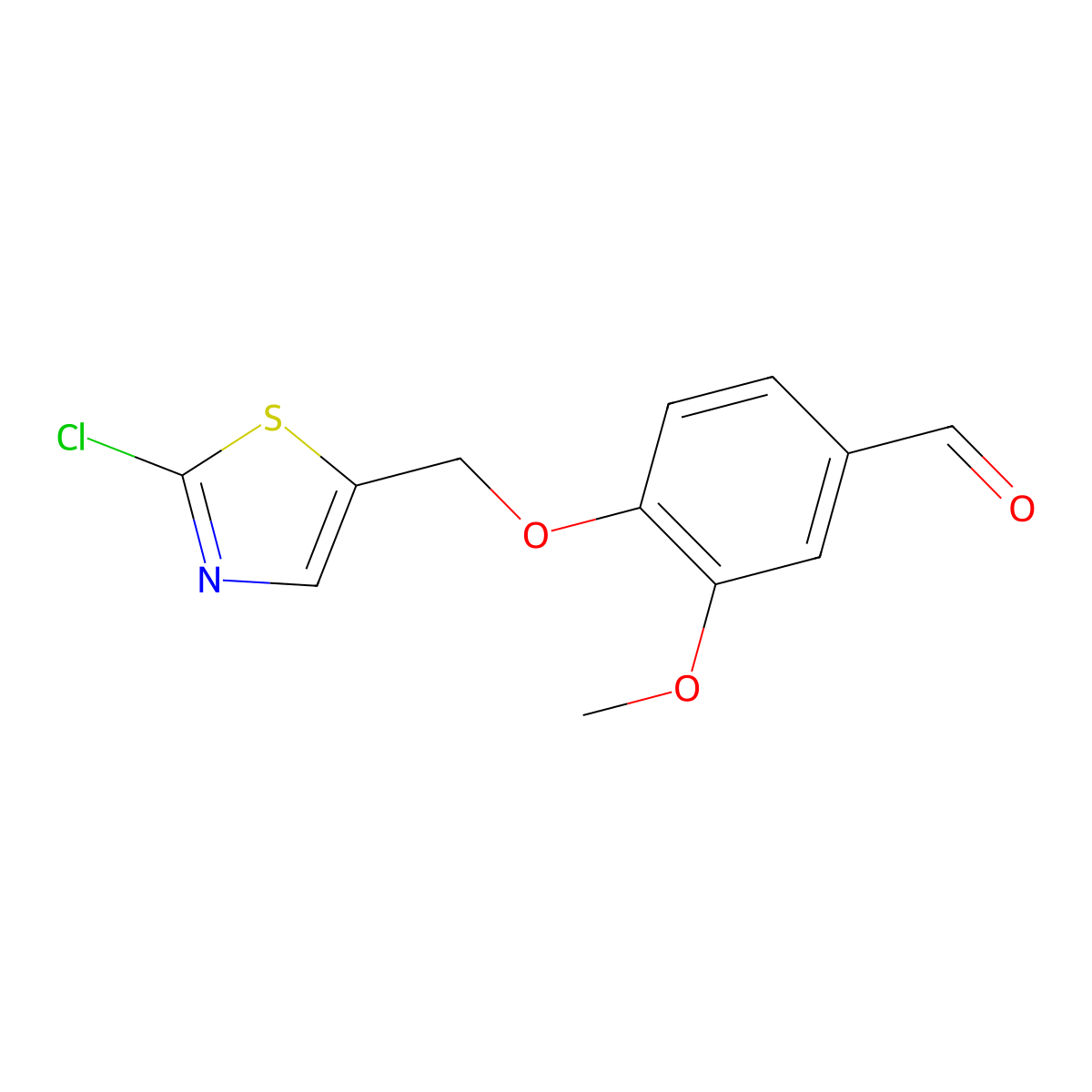 4-[(2-Chloro-1,3-thiazol-5-yl)methoxy]-3-methoxybenzaldehyde molecular structure, CAS 339018-41-6