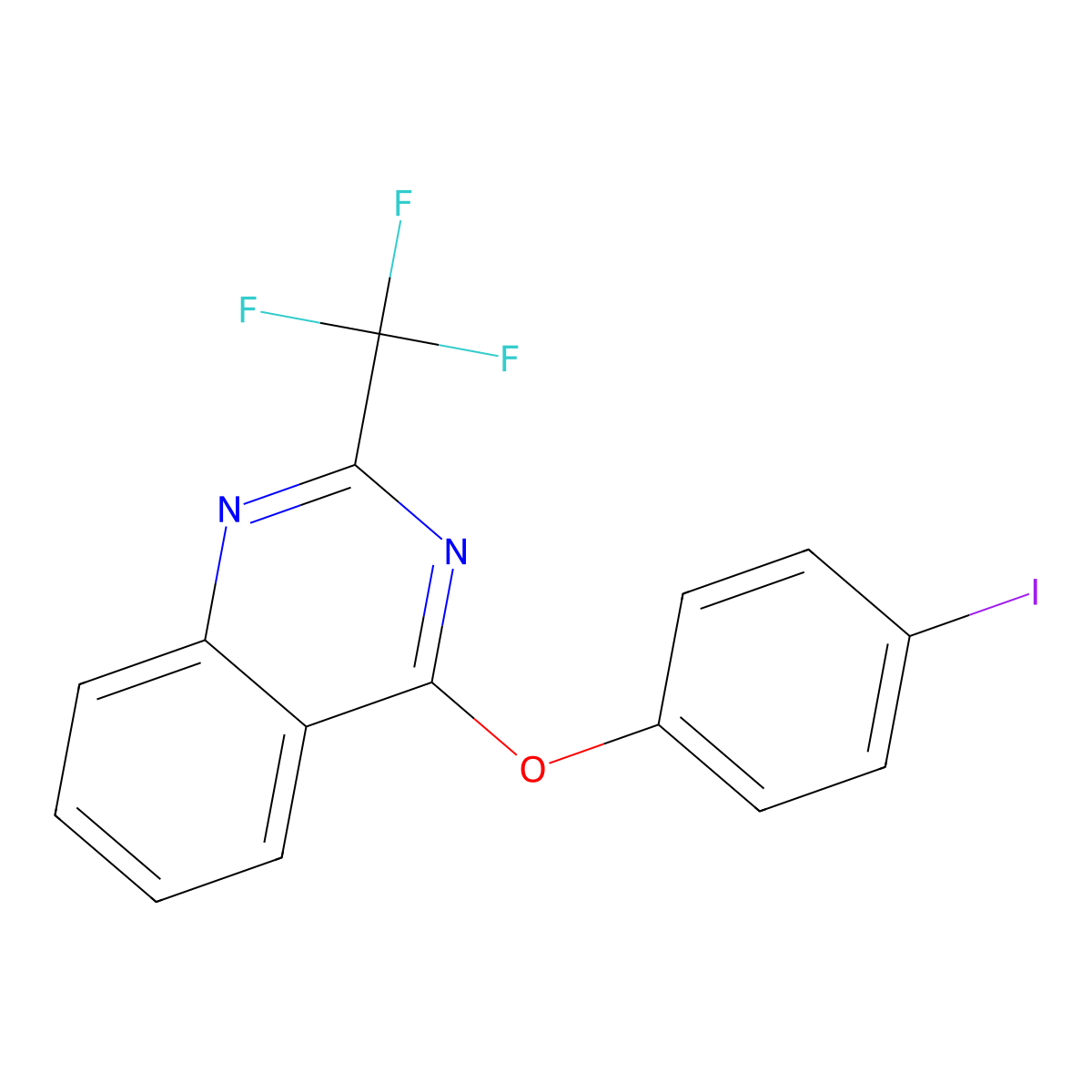 4-(4-Iodophenoxy)-2-(trifluoromethyl)quinazoline molecular structure, CAS 339018-48-3
