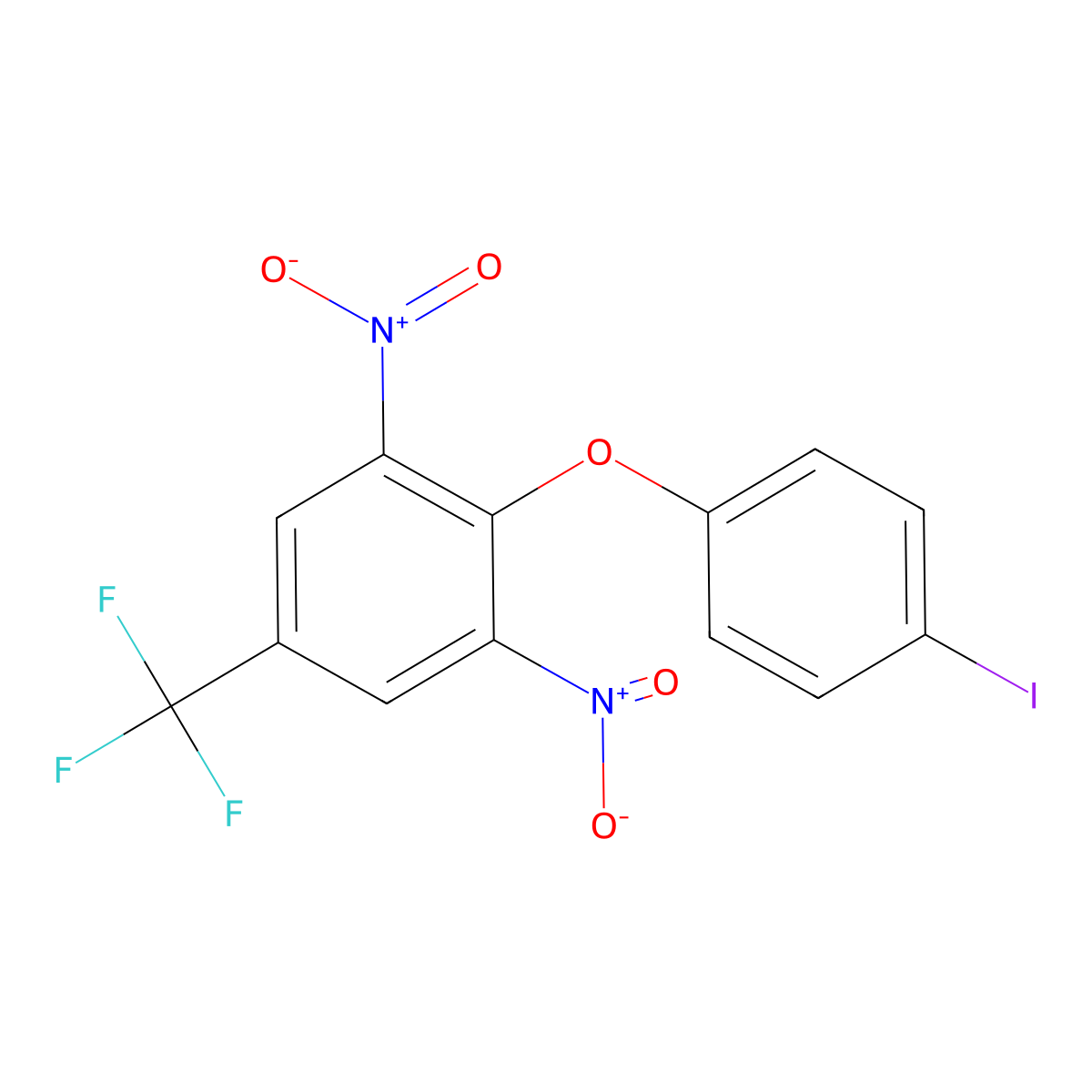 2-(4-Iodophenoxy)-1,3-dinitro-5-(trifluoromethyl)benzene molecular structure, CAS 339018-55-2