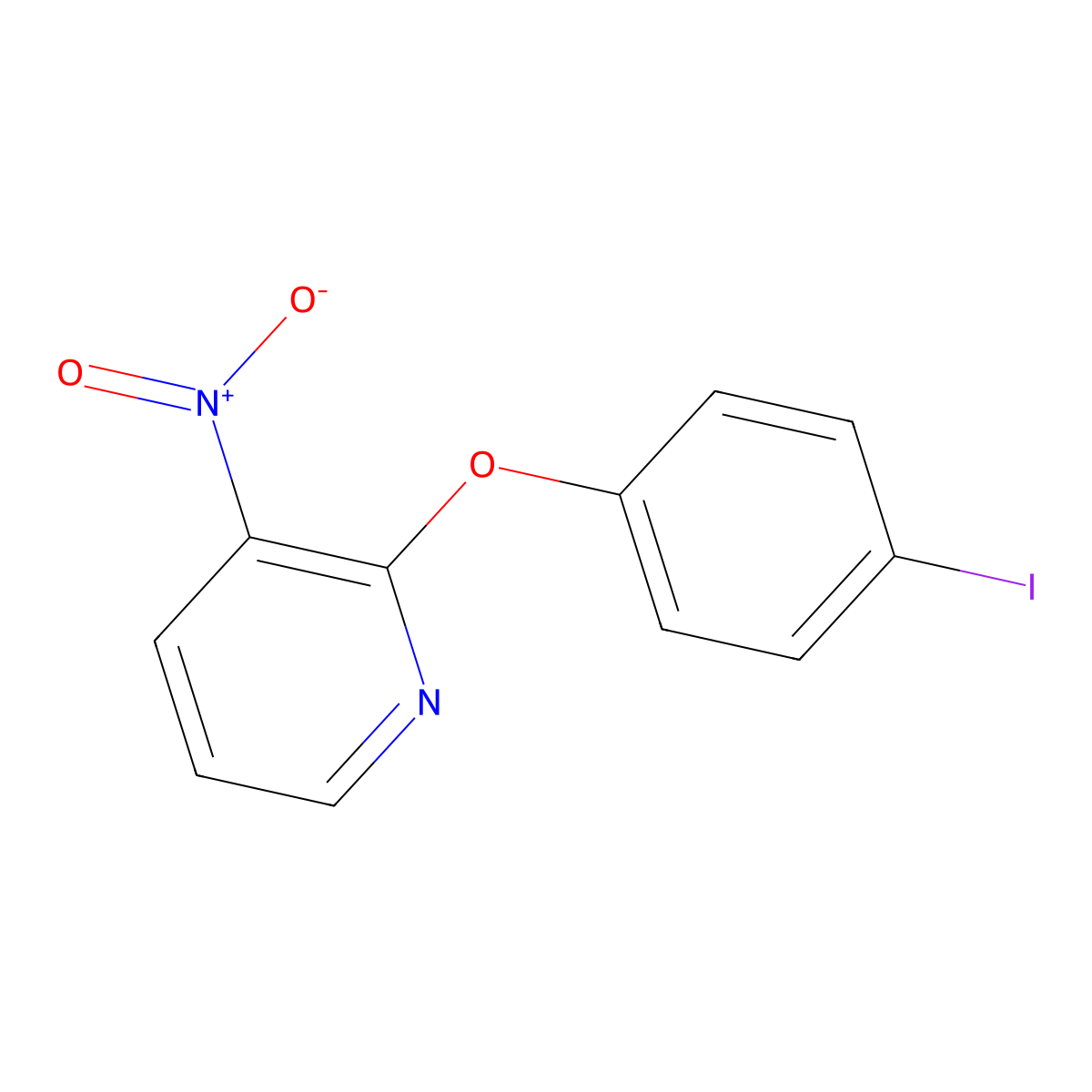 2-(4-Iodophenoxy)-3-nitropyridine molecular structure, CAS 339018-56-3