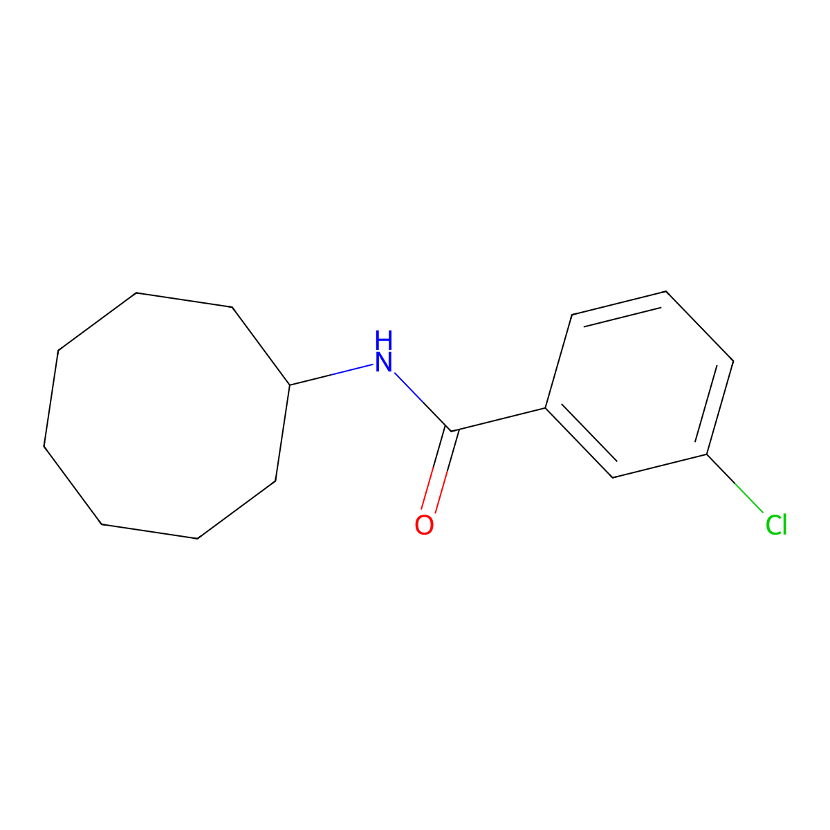3-chloro-N-cyclooctylbenzamide molecular structure, CAS 339018-59-6