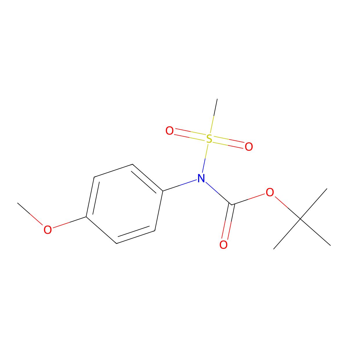 tert-Butyl (4-methoxyphenyl)(methylsulfonyl)carbamate molecular structure, CAS 339018-62-1