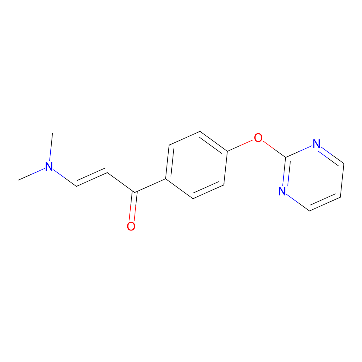 (E)-3-(dimethylamino)-1-[4-(2-pyrimidinyloxy)phenyl]-2-propen-1-one molecular structure, CAS 339018-66-5