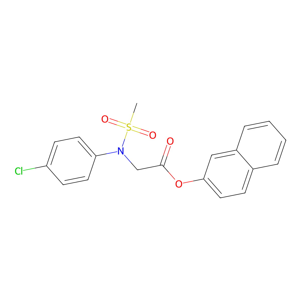 2-Naphthyl 2-[4-chloro(methylsulfonyl)anilino]acetate molecular structure, CAS 339019-10-2