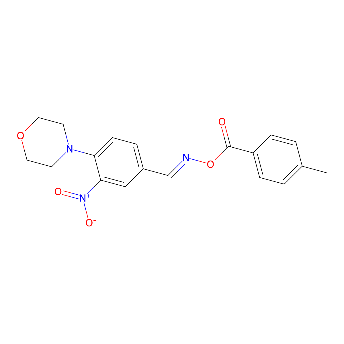 4-(4-Morpholinyl)-3-nitrobenzaldehyde O-(4-methylbenzoyl)oxime molecular structure, CAS 339019-90-8