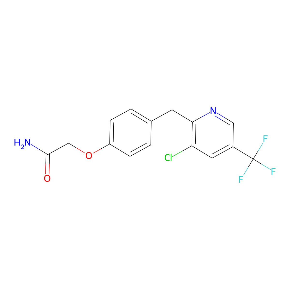 2-(4-{[3-Chloro-5-(trifluoromethyl)-2-pyridinyl]methyl}phenoxy)acetamide molecular structure, CAS 339019-94-2