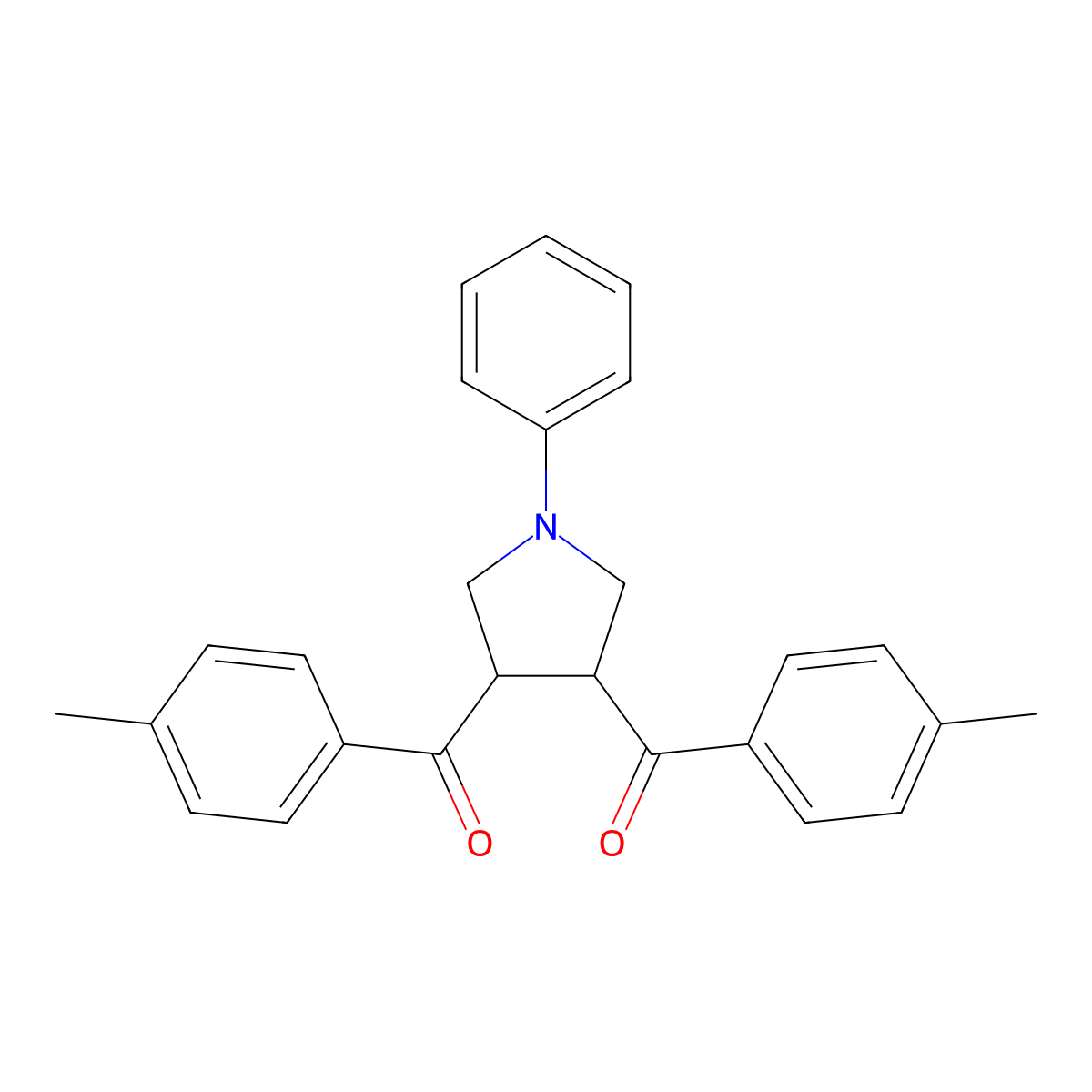 [4-(4-methylbenzoyl)-1-phenyltetrahydro-1H-pyrrol-3-yl](4-methylphenyl)methanone molecular structure, CAS 339019-98-6