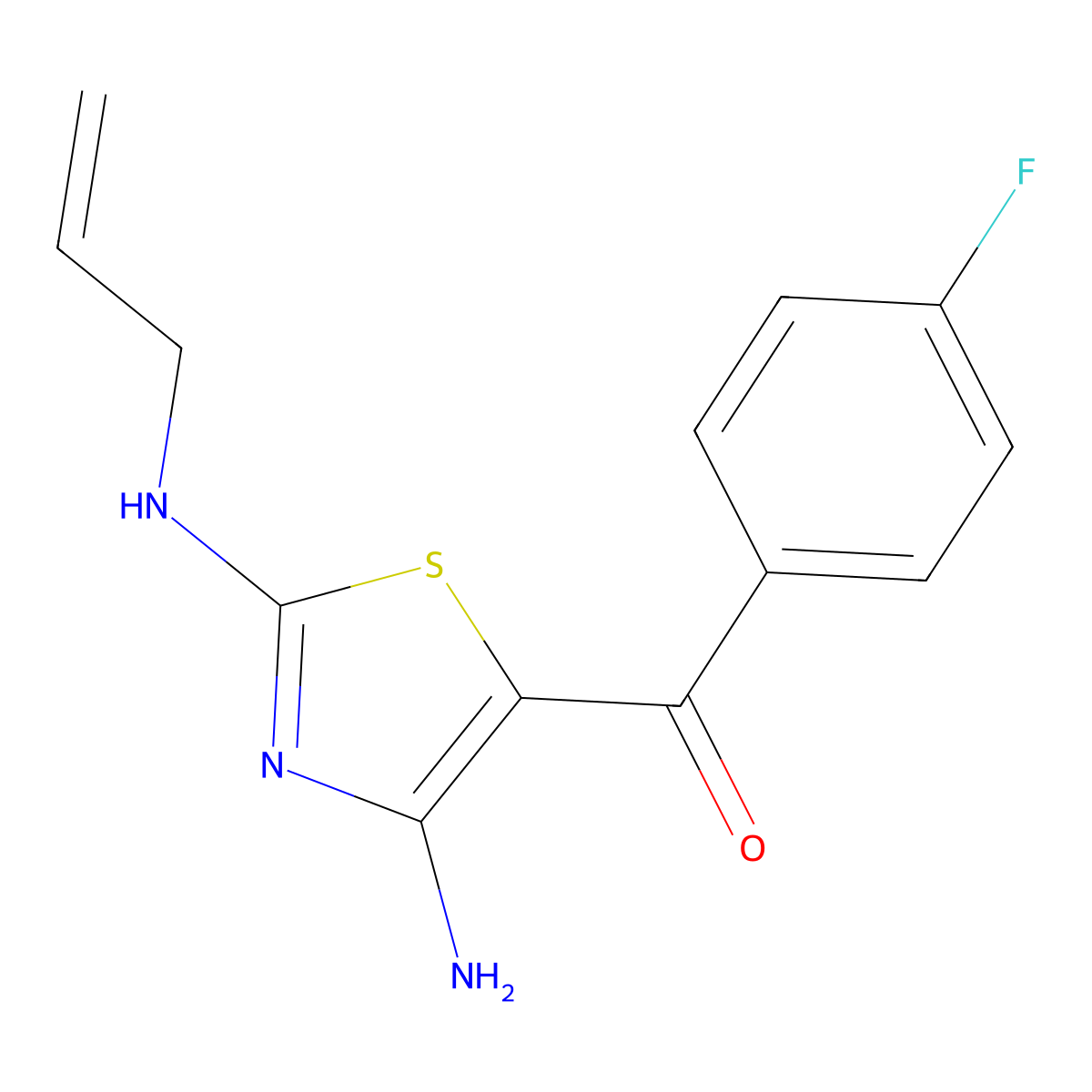 [2-(Allylamino)-4-amino-1,3-thiazol-5-yl](4-fluorophenyl)methanone molecular structure, CAS 339019-99-7