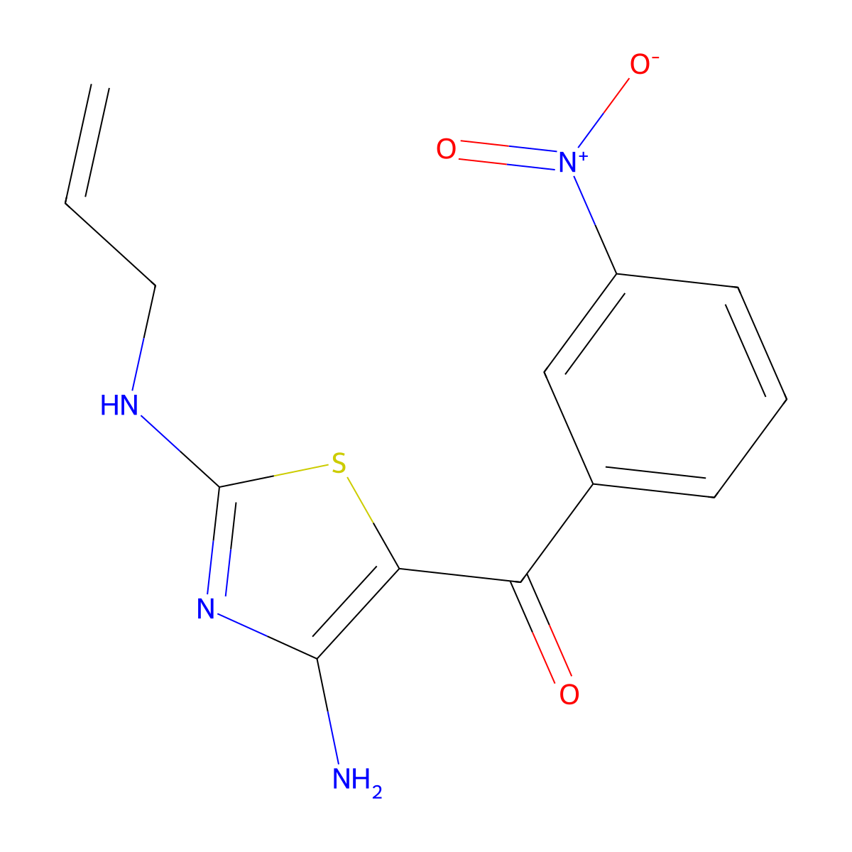 [4-Amino-2-(Prop-2-En-1-Ylamino)-1,3-Thiazol-5-Yl](3-Nitrophenyl)methanone molecular structure, CAS 339020-04-1