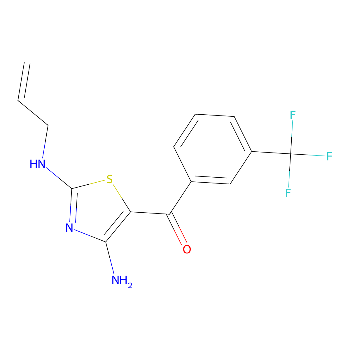 [2-(Allylamino)-4-amino-1,3-thiazol-5-yl][3-(trifluoromethyl)phenyl]methanone molecular structure, CAS 339020-05-2