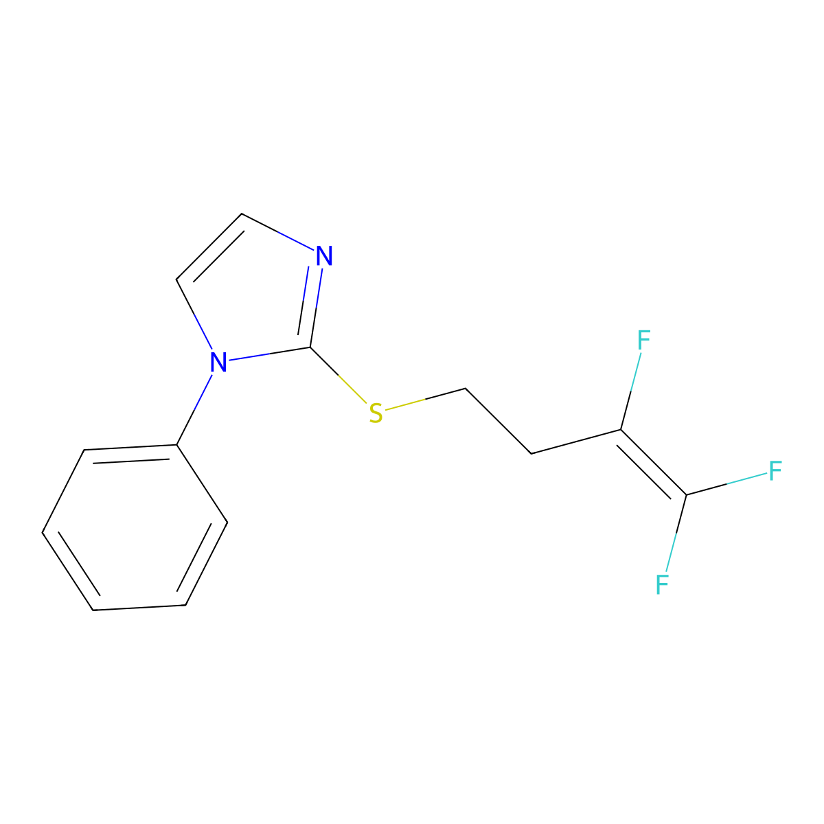 1-phenyl-1H-imidazol-2-yl 3,4,4-trifluoro-3-butenyl sulfide molecular structure, CAS 339020-33-6