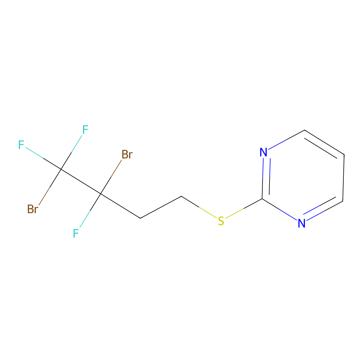 2-[(3,4-Dibromo-3,4,4-trifluorobutyl)sulfanyl]pyrimidine molecular structure, CAS 339020-36-9