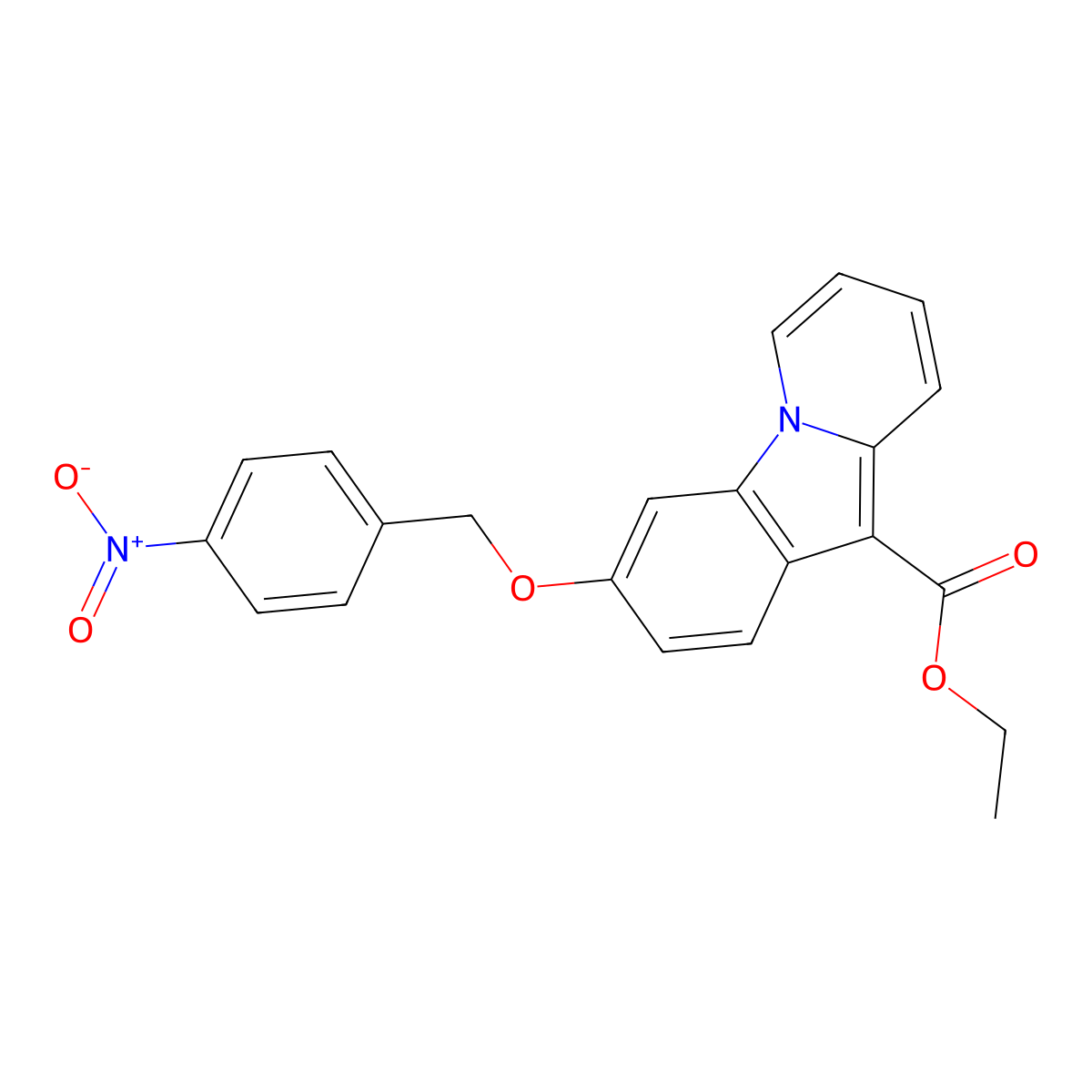 Ethyl 3-[(4-nitrophenyl)methoxy]pyrido[1,2-a]indole-10-carboxylate molecular structure, CAS 339020-39-2
