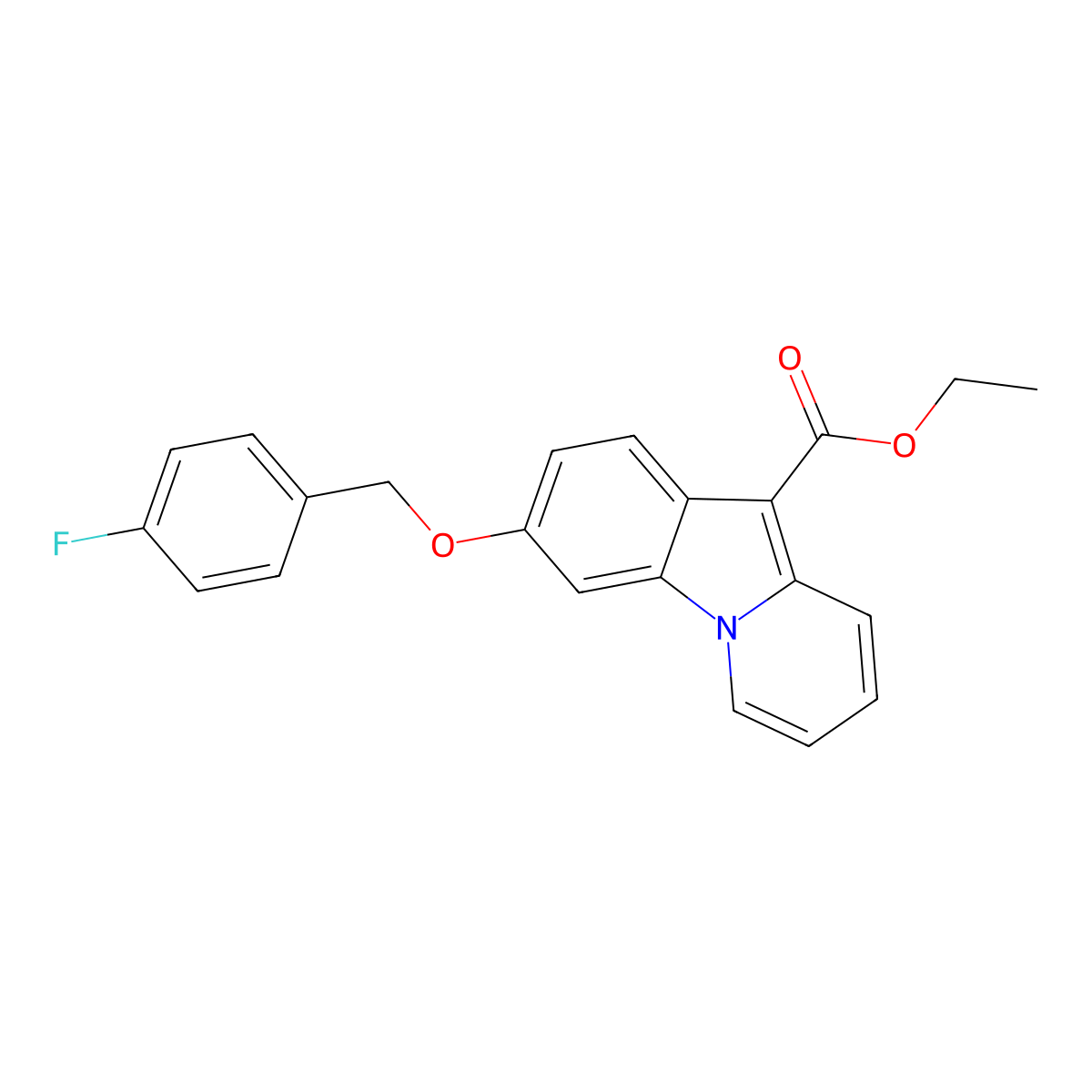Ethyl 3-[(4-fluorobenzyl)oxy]pyrido[1,2-a]indole-10-carboxylate molecular structure, CAS 339020-43-8