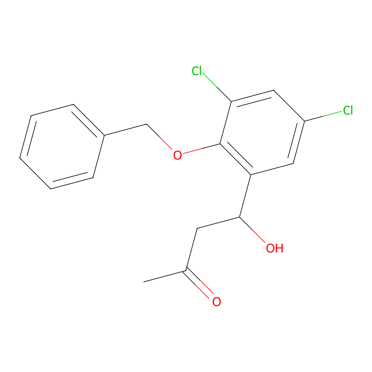 4-[2-(Benzyloxy)-3,5-dichlorophenyl]-4-hydroxy-2-butanone molecular structure, CAS 339020-54-1