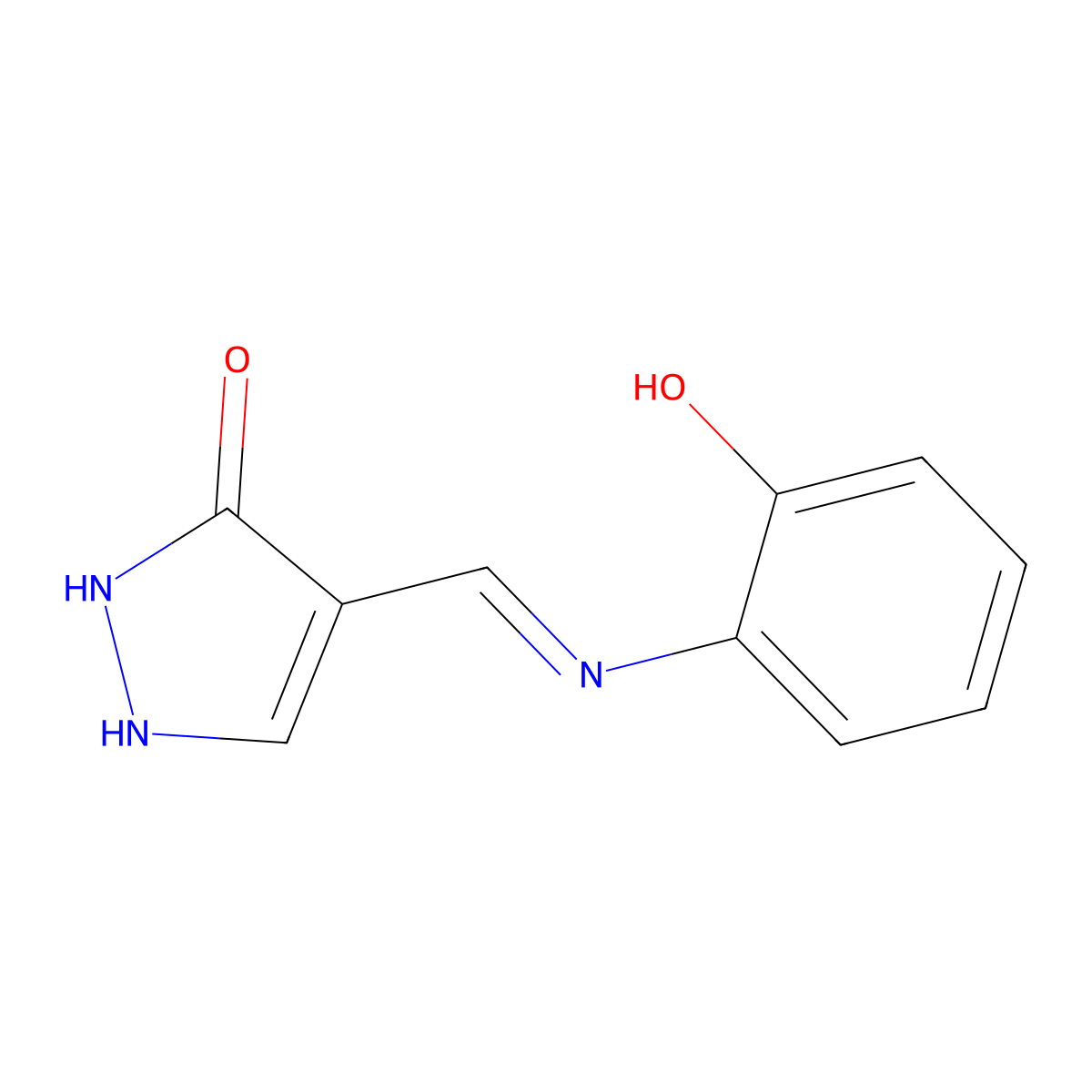 4-[(2-hydroxyanilino)methylene]-2,4-dihydro-3H-pyrazol-3-one molecular structure, CAS 339020-80-3