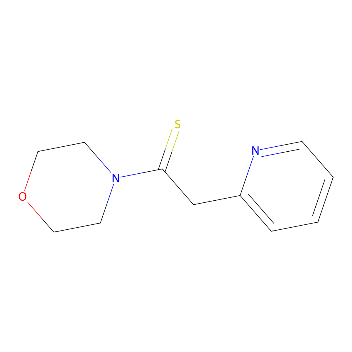 1-Morpholino-2-(2-pyridinyl)-1-ethanethione molecular structure, CAS 339020-87-0