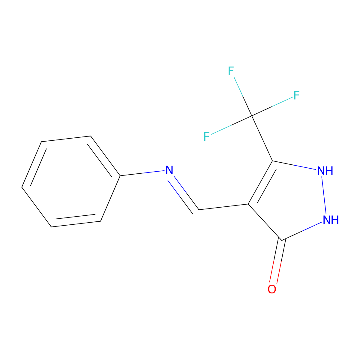 4-(anilinomethylene)-5-(trifluoromethyl)-2,4-dihydro-3H-pyrazol-3-one molecular structure, CAS 339020-96-1