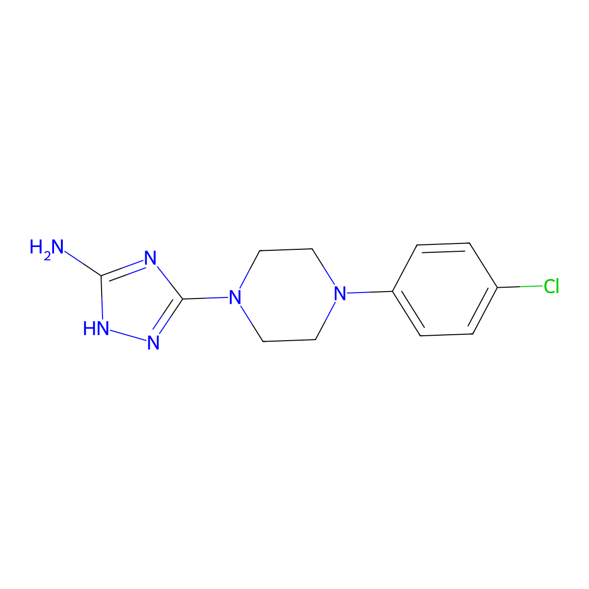 5-[4-(4-chlorophenyl)piperazino]-1H-1,2,4-triazol-3-amine molecular structure, CAS 339021-20-4