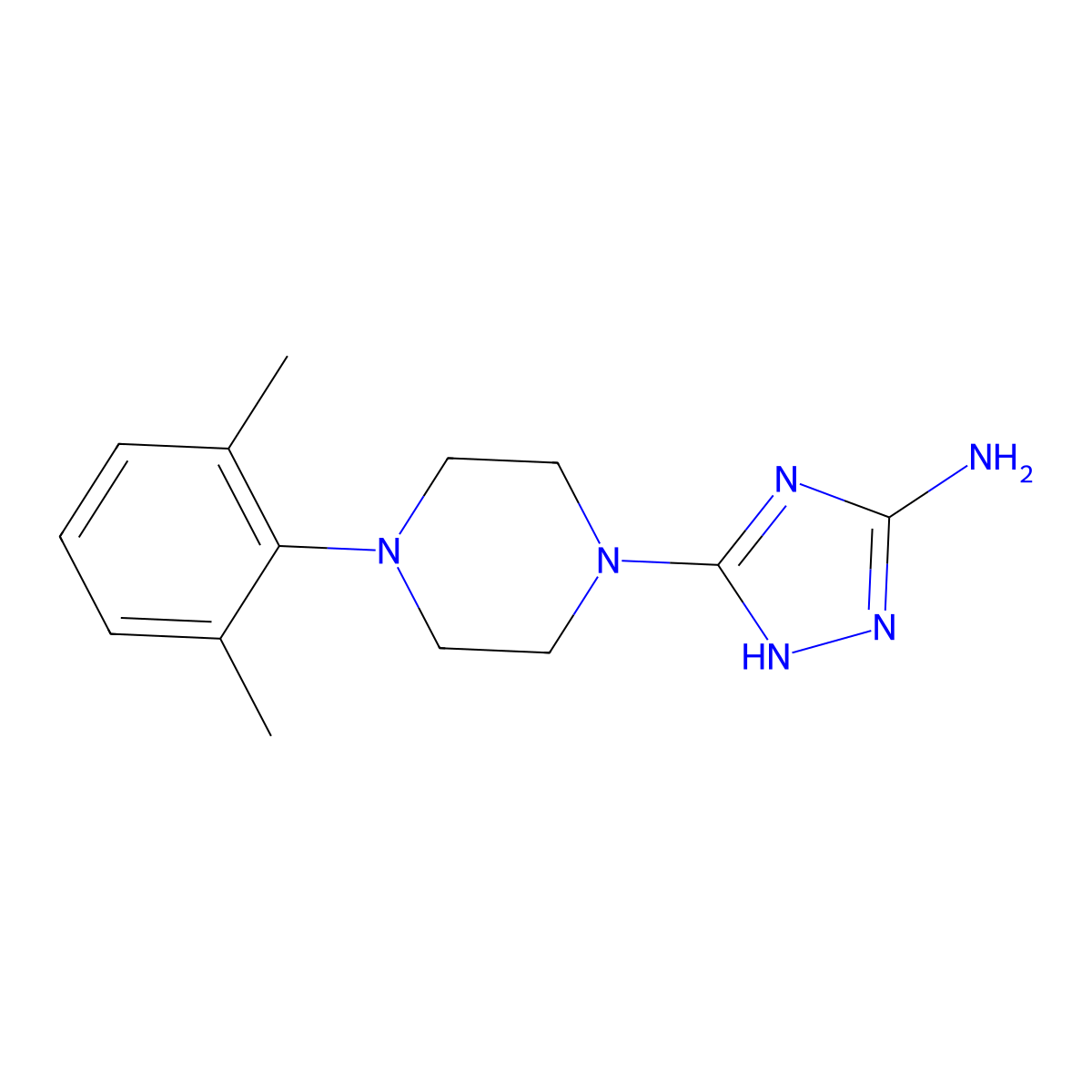 5-[4-(2,6-dimethylphenyl)piperazino]-1H-1,2,4-triazol-3-amine molecular structure, CAS 339021-23-7