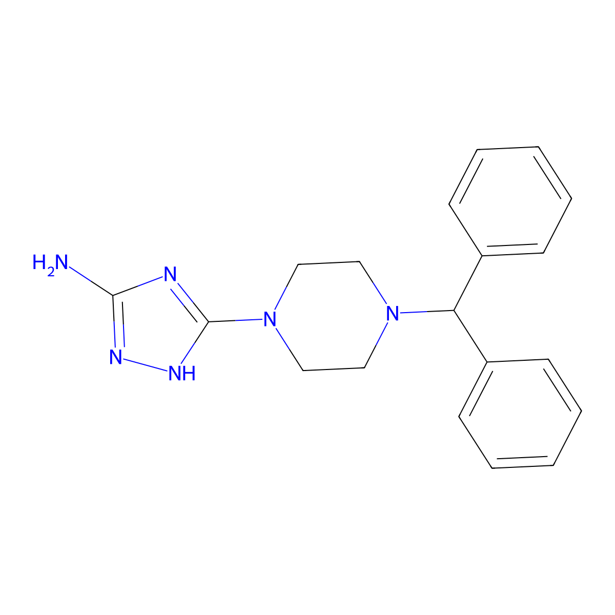 5-[4-(Diphenylmethyl)-1-piperazinyl]-1H-1,2,4-triazol-3-amine molecular structure, CAS 339021-25-9