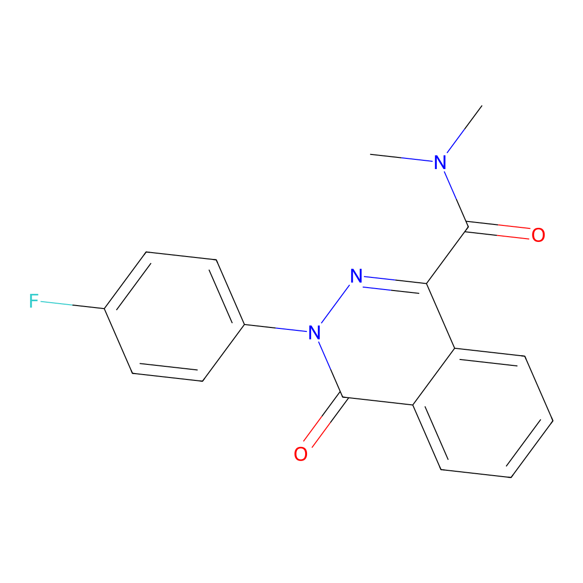 3-(4-Fluorophenyl)-3,4-dihydro-N,N-dimethyl-4-oxo-1-phthalazinecarboxamide molecular structure, CAS 339021-31-7
