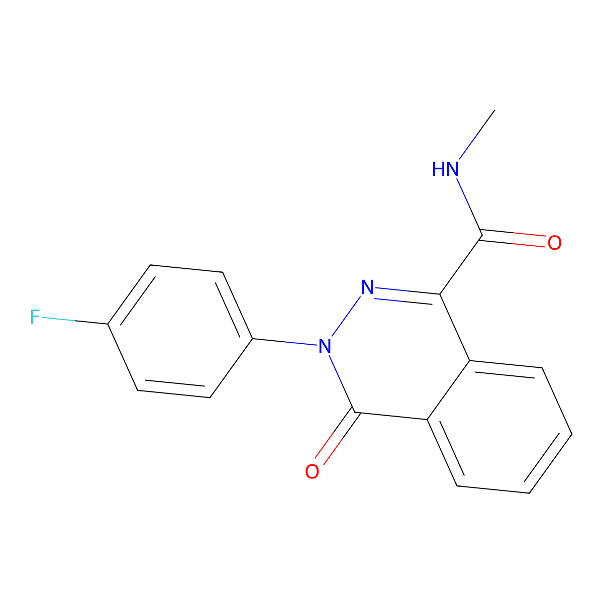 3-(4-fluorophenyl)-N-methyl-4-oxo-3,4-dihydro-1-phthalazinecarboxamide molecular structure, CAS 339021-32-8
