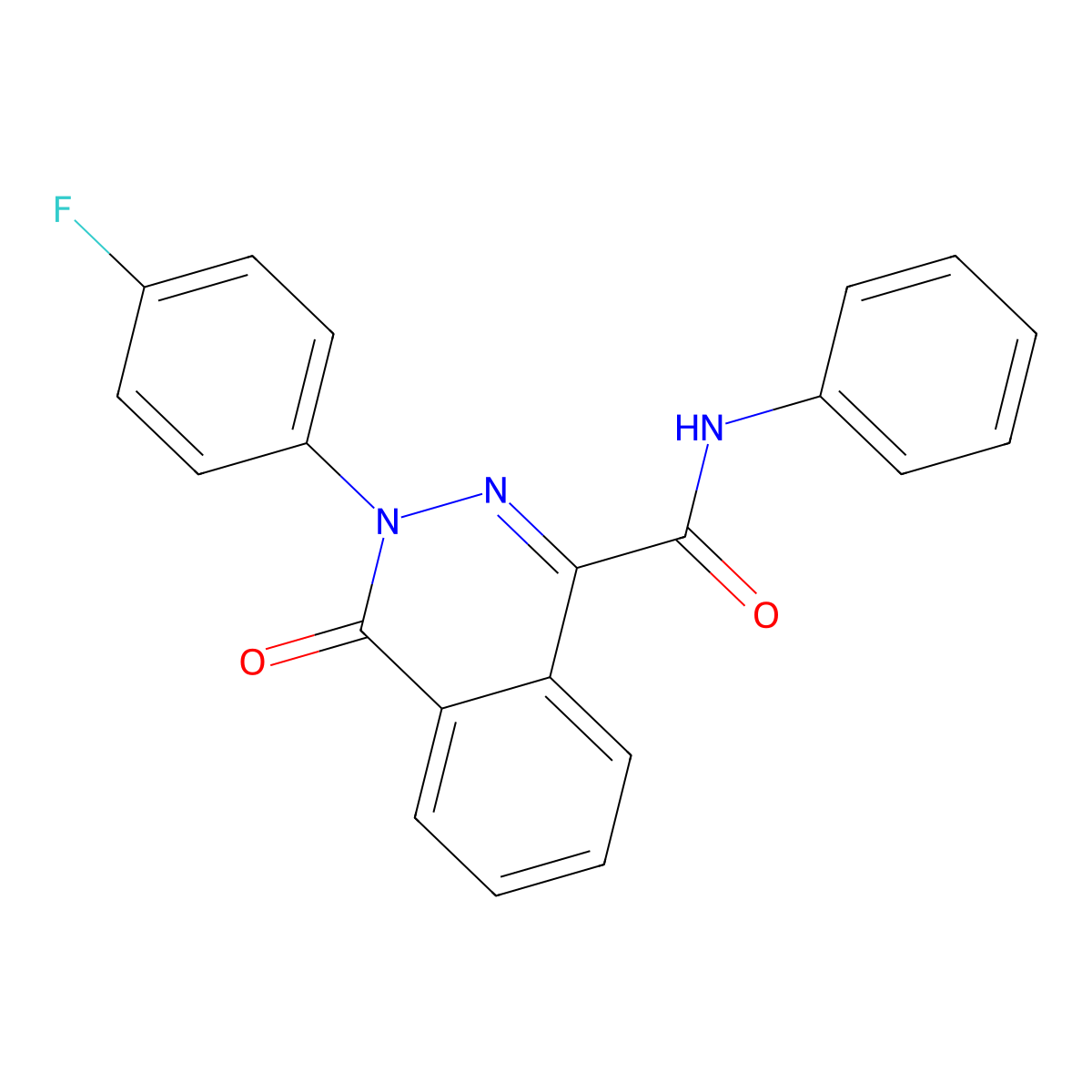 3-(4-fluorophenyl)-4-oxo-N-phenyl-3,4-dihydro-1-phthalazinecarboxamide molecular structure, CAS 339021-33-9