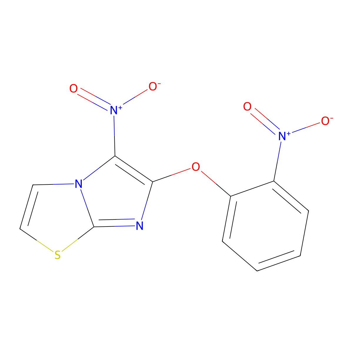 5-Nitro-6-(2-nitrophenoxy)imidazo[2,1-b][1,3]thiazole molecular structure, CAS 339021-36-2