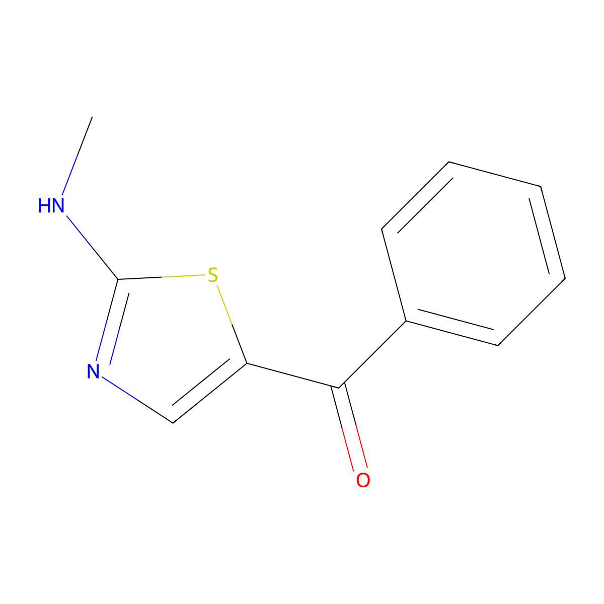 [2-(Methylamino)-1,3-thiazol-5-yl](phenyl)methanone molecular structure, CAS 339022-14-9