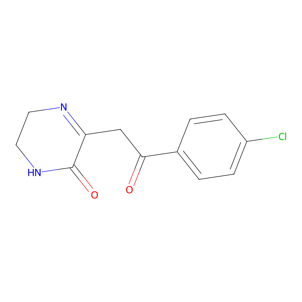 3-[2-(4-Chlorophenyl)-2-oxoethyl]-5,6-dihydro-2(1H)-pyrazinone molecular structure, CAS 339022-44-5