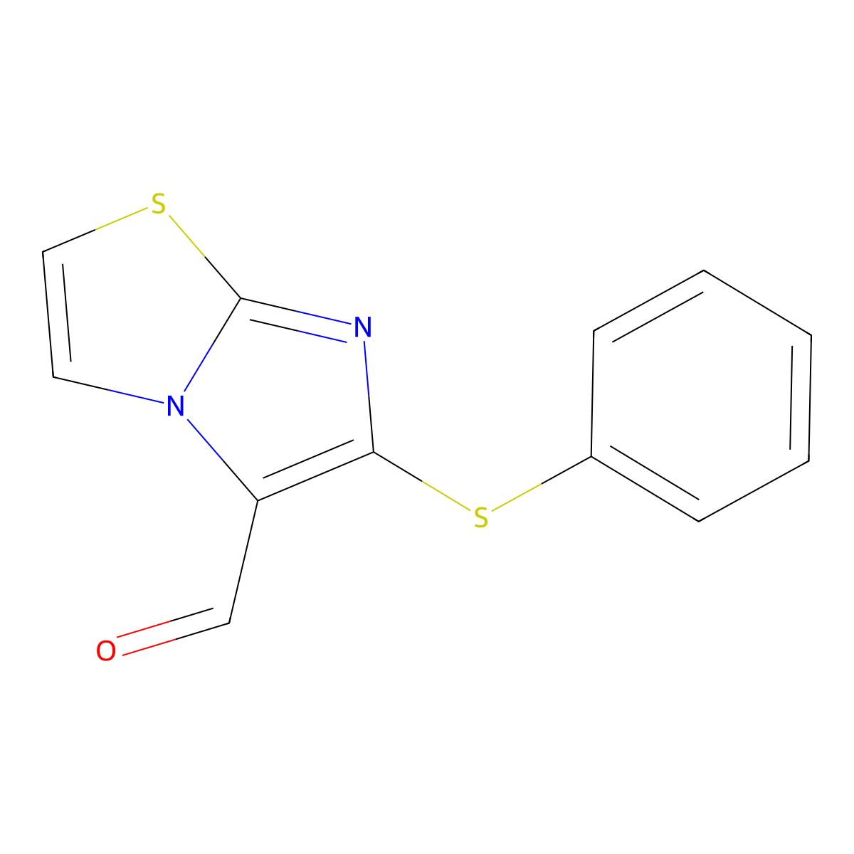 6-(Phenylsulfanyl)imidazo[2,1-b][1,3]thiazole-5-carbaldehyde molecular structure, CAS 339022-65-0