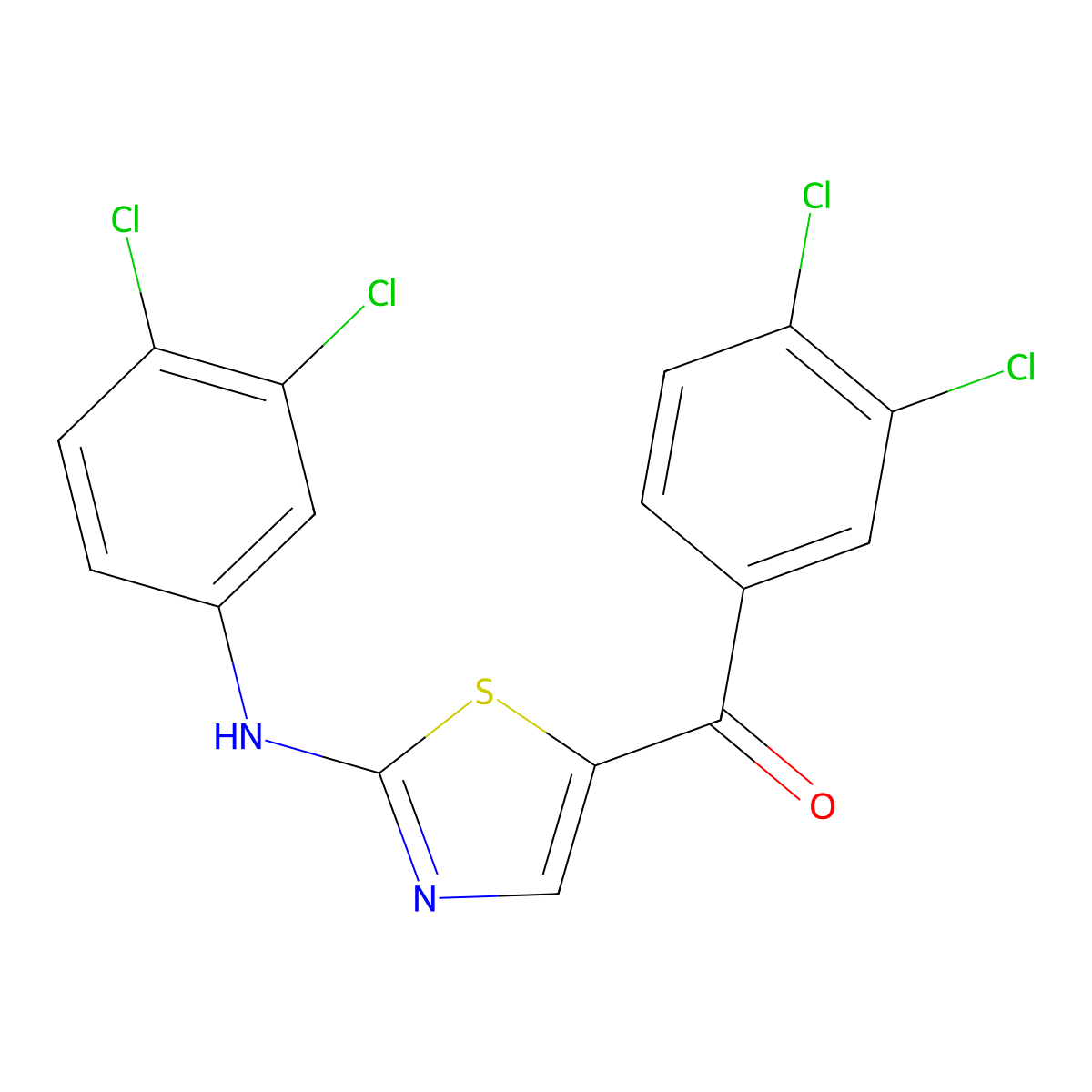[2-[3,4-Dichloroanilino]-1,3-thiazol-5-yl][3,4-dichlorophenyl]methanone molecular structure, CAS 339023-11-9