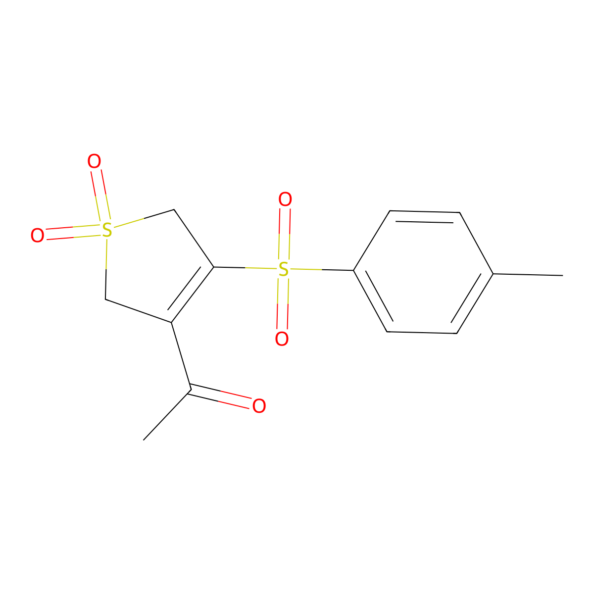 3-acetyl-4-[(4-methylphenyl)sulfonyl]-2,5-dihydro-1H-1lambda~6~-thiophene-1,1-dione molecular structure, CAS 339023-21-1