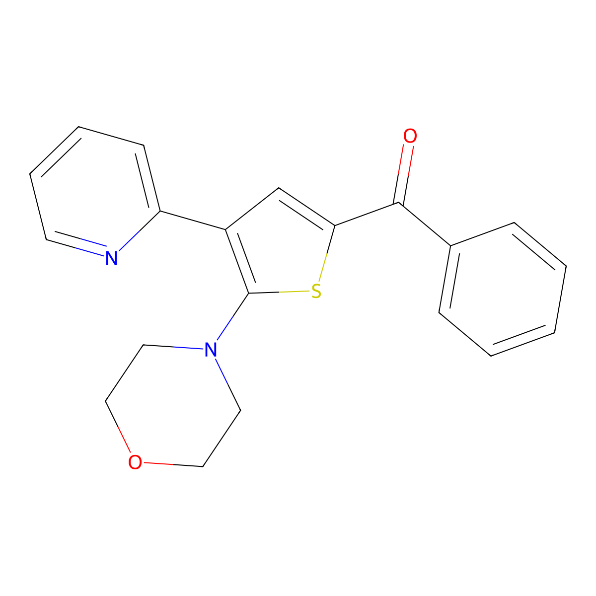 [5-Morpholino-4-(2-pyridinyl)-2-thienyl](phenyl)methanone molecular structure, CAS 339023-25-5