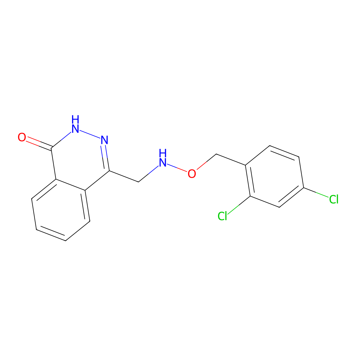 4-({[(2,4-dichlorobenzyl)oxy]amino}methyl)-1(2H)-phthalazinone molecular structure, CAS 339023-37-9