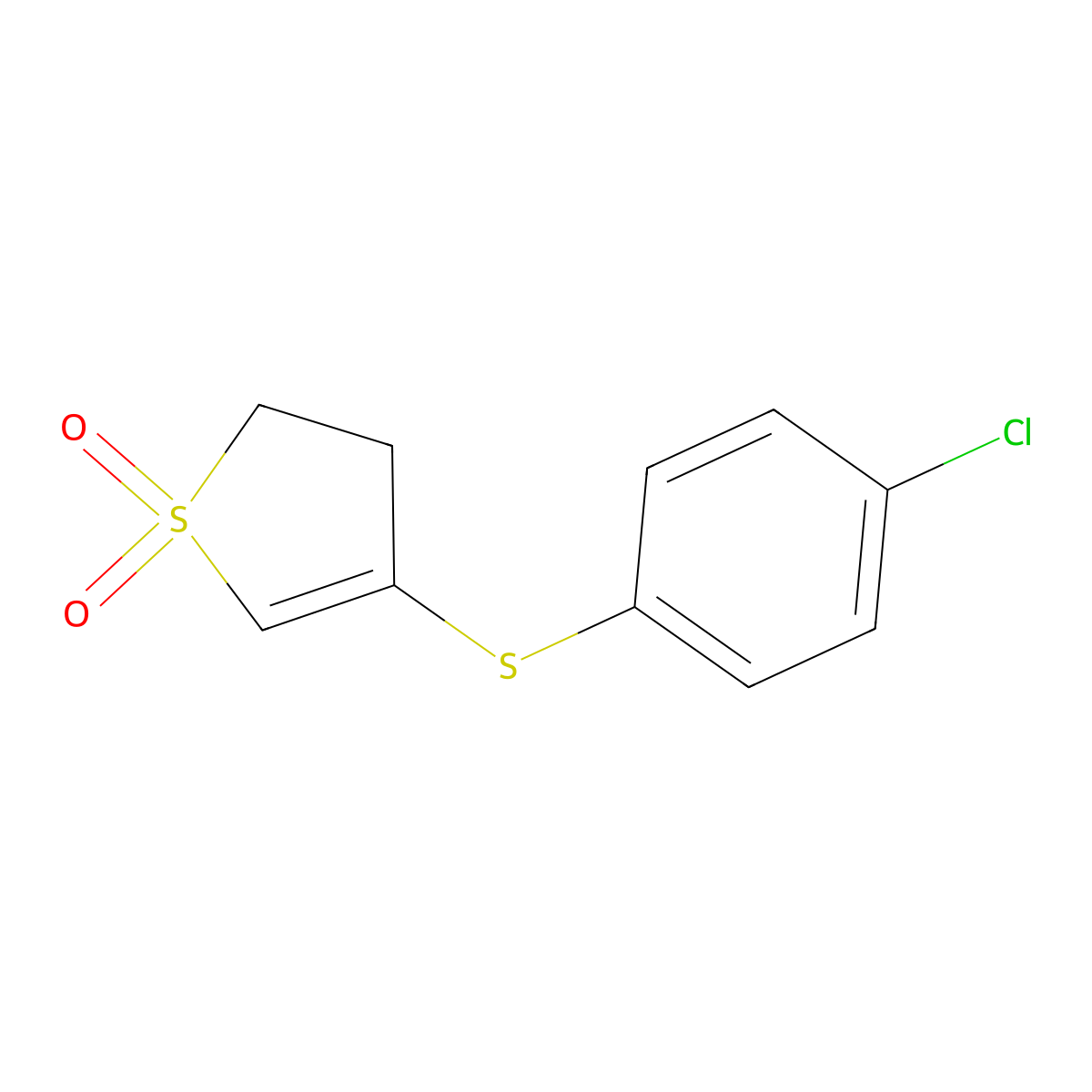 4-(4-Chlorophenyl)sulfanyl-2,3-dihydrothiophene 1,1-dioxide molecular structure, CAS 339023-41-5