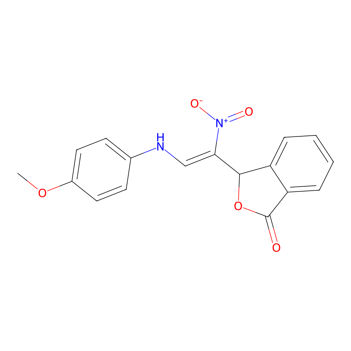 3-[2-(4-methoxyanilino)-1-nitroethenyl]-3H-2-benzofuran-1-one molecular structure, CAS 339023-58-4