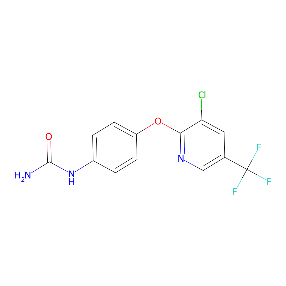 N-(4-{[3-chloro-5-(trifluoromethyl)-2-pyridinyl]oxy}phenyl)urea molecular structure, CAS 339023-79-9
