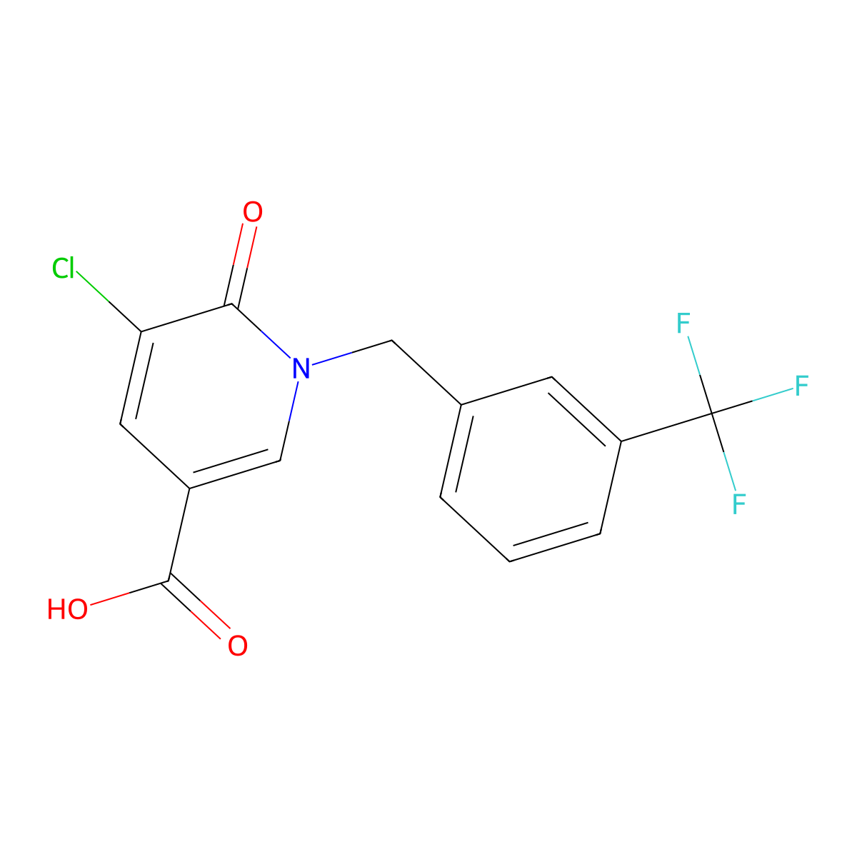5-Chloro-6-Oxo-1-[3-(Trifluoromethyl)Benzyl]-1,6-Dihydro-3-Pyridinecarboxylic Acid molecular structure, CAS 339024-06-5