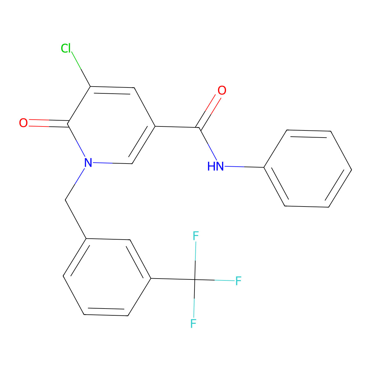 5-chloro-6-oxo-N-phenyl-1-[3-(trifluoromethyl)benzyl]-1,6-dihydro-3-pyridinecarboxamide molecular structure, CAS 339024-10-1