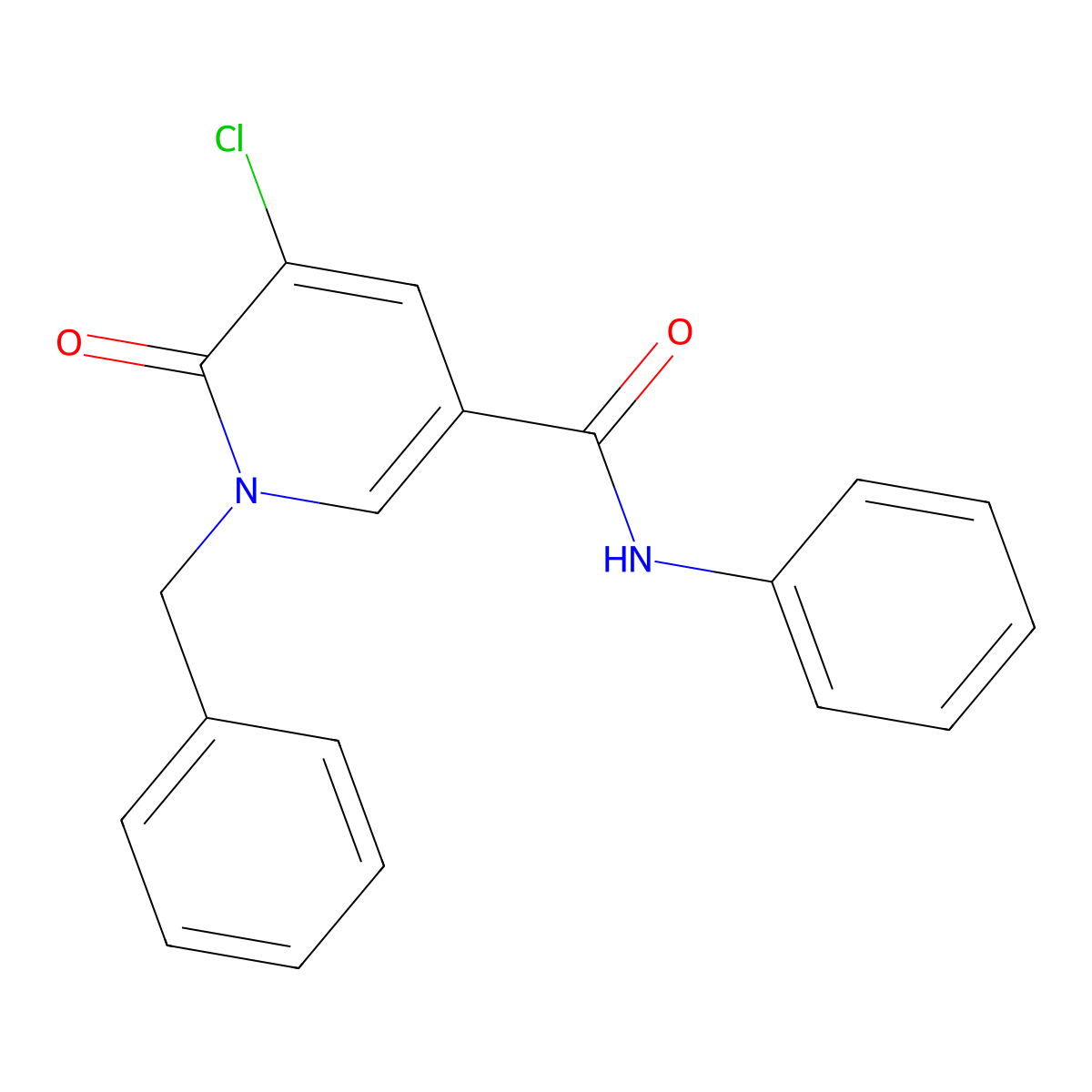 1-benzyl-5-chloro-6-oxo-N-phenyl-1,6-dihydro-3-pyridinecarboxamide molecular structure, CAS 339024-32-7