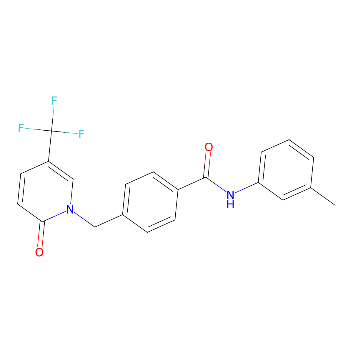 N-(3-methylphenyl)-4-{[2-oxo-5-(trifluoromethyl)-1(2H)-pyridinyl]methyl}benzenecarboxamide molecular structure, CAS 339025-30-8