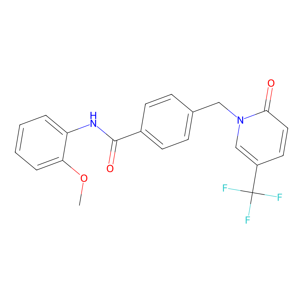 N-(2-methoxyphenyl)-4-{[2-oxo-5-(trifluoromethyl)-1(2H)-pyridinyl]methyl}benzenecarboxamide molecular structure, CAS 339025-32-0