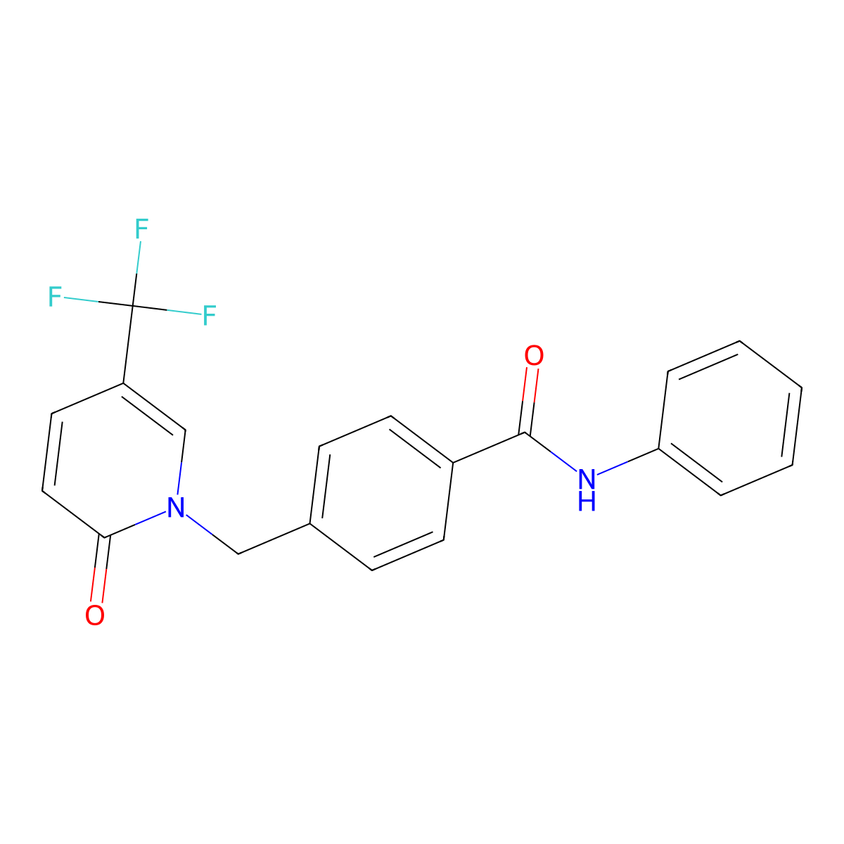 4-{[2-oxo-5-(trifluoromethyl)-1(2H)-pyridinyl]methyl}-N-phenylbenzenecarboxamide molecular structure, CAS 339025-48-8