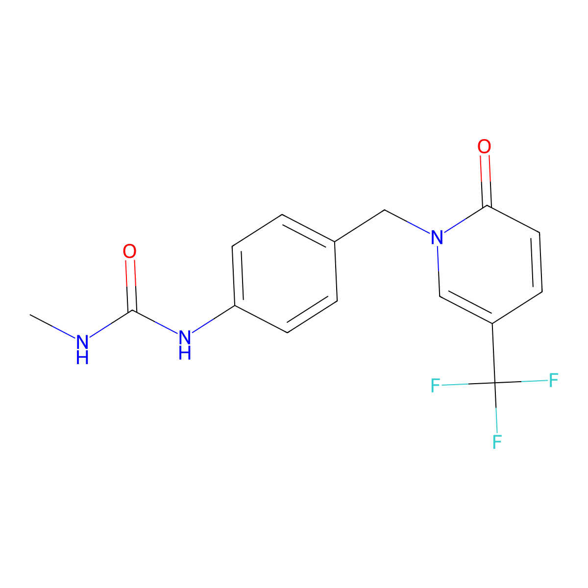 N-methyl-N'-(4-{[2-oxo-5-(trifluoromethyl)-1(2H)-pyridinyl]methyl}phenyl)urea molecular structure, CAS 339025-51-3